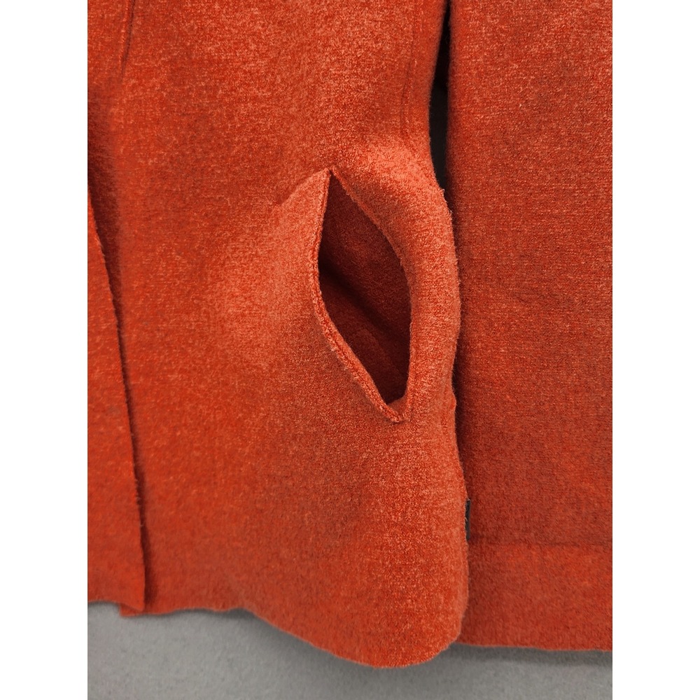 OSKA Boiled Wool Jacket 3 Orange Rust Virgin Wool Moessmer Lagenlook Blazer Coat - Picture 13 of 16